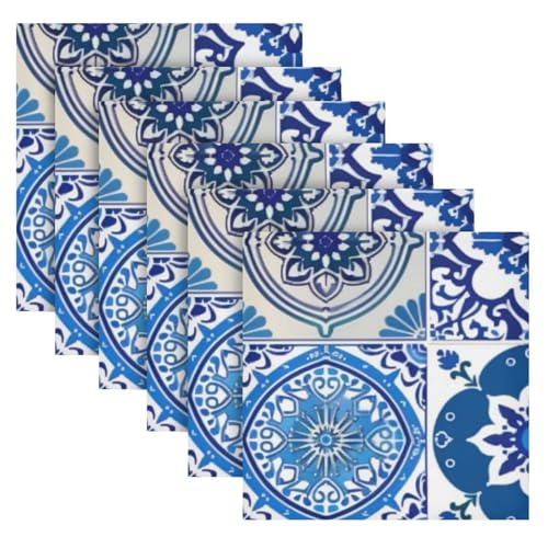 Servilletas de Tela Boho Estilo Marroquí Multicolor Set 6 miniatura 2