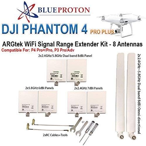 BlueProton ARGtek DJI Phantom 4 PRO+, 4 PRO/ADV, 3 PRO/ADV Range Extender Kit (8 Antennas)