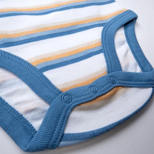 Image of HonestBaby Baby 3-Pack Organic Cotton Long Sleeve Side-snap Kimono Bodysuits