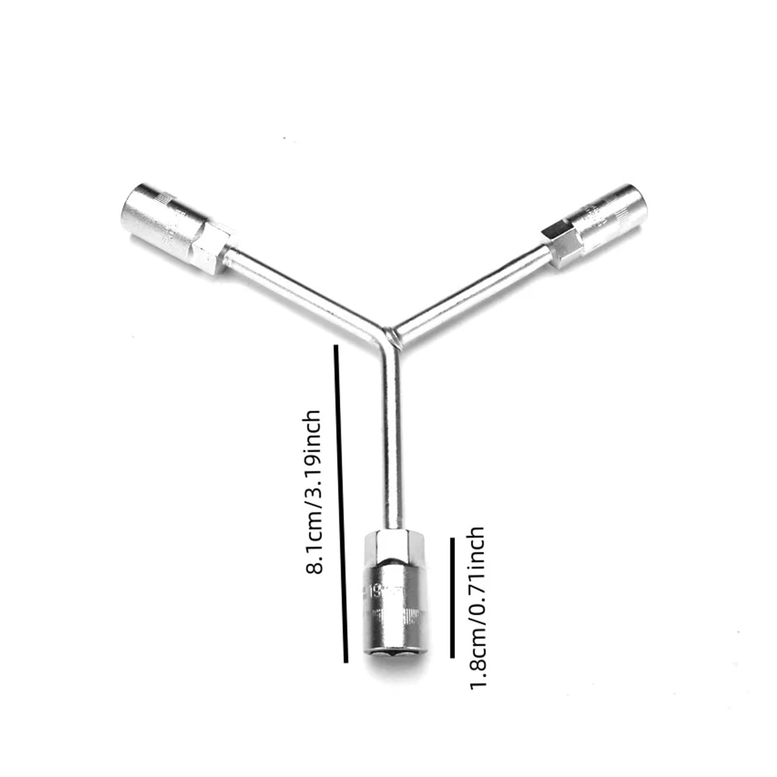 Llave de Vaso de 3 vías en Y Llave de Tubo Trident Tipo Y, multifunción, Triangular, Herramientas manuales, Llave de Tubo for neumáticos de Motocicleta y automóvil, Juego Completo(14-17-19mm)