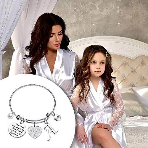 Aunt Gifts From Niece, Dainty Aunt Gift Personalized Jewelry Gifts For Women K Initial Bracelets For Women Aunt Gift #TOP4