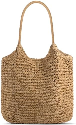 Straw Purses for Women 2025, Large Beach Bag Summer Beach Tote Ha...