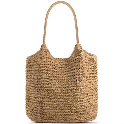 Bolso de paja para mujer 2026, bolso tote grande para playa miniatura 1