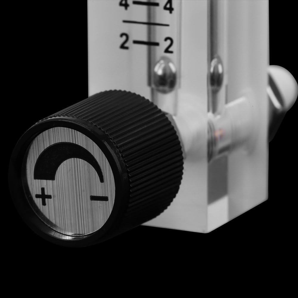 Débitmètre LZQ-7 avec vanne de régulation Débitmètre 1-10 LPM pour Mesure unidirectionnelle du débit d'air et d'oxygène de gaz avec barbillons de 8 mm pour Applications industrielles