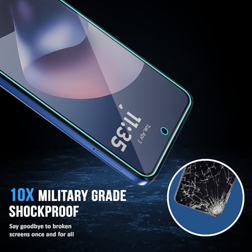 Image of FIRST MART Matte Anti-Glare Tempered Glass for Motorola G37 Power and G37 With Installation Kit | Military-Grade Gaming Screen Protector & Cable Guard | Edge to Edge Coverage | Black