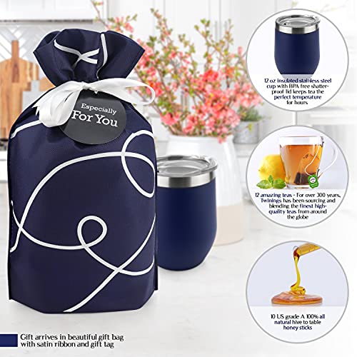 Tea Gift Sets - Tea Sets For Women & Men, Tea Gifts For Tea Lovers Women, Tea Gift Set For Get Well Soon Gift Basket & Sick Care Package For Women & Men, Tea Gift Basket Includes Tea, Mug & Honey #TOP1