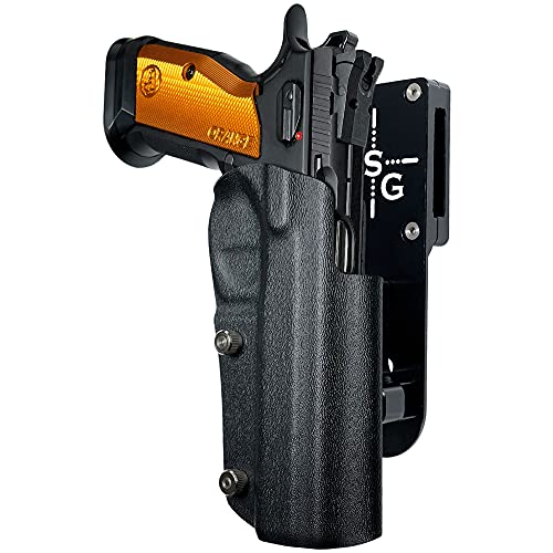 Black Scorpion Outdoor Gear Pro Heavy Duty Competition Holster fits CZ Tactical Sport Orange (Black / Black, Right-Hand Draw)