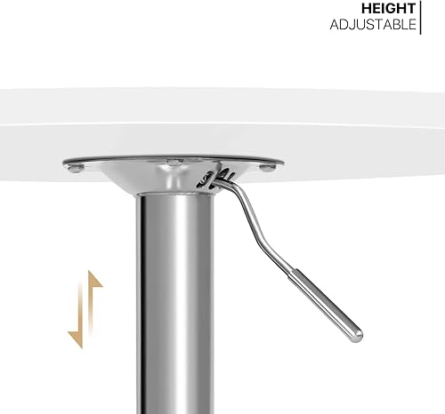 Miniatura 5 de MoNiBloom Mesa de pub bistro con barra redonda de 27.5 a 36 pulgadas, altura ajustable, mesa de cóctel para comedor, hogar, cocina, patio, bistro,