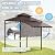 Grepatio Outdoor BBQ Gazebo, 8x8 Ft Patio Grill Gazebos with Extra Adjustable Shadow, 2-Tier Grill Canopy with 2 Shelves 6 Hooks, Barbeque Gazebo Canopy for Backyard Garden Poolside