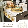 Interactive Wooden Play Kitchen for Kids 3+ Realistic Stove Sounds & Ice Maker Pretend Playset with 12 Kitchen Accessories Montessori Toy #4