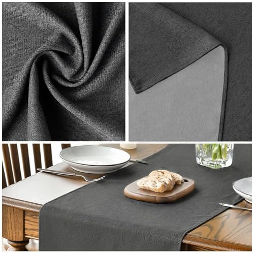 Artoid Mode Grigio Primavera Runner Da Tavolo Autunno Lavabile Cucina Tavolo Da Pranzo Decorazione Per Interni Vacanze Festa Decorazione, 40x140 cm - immagine 5