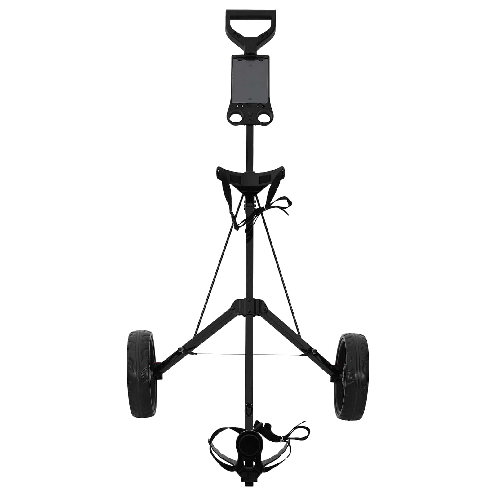 Carrito de golf plegable de hierro para golf (66 x 65 x 112 cm), color negro