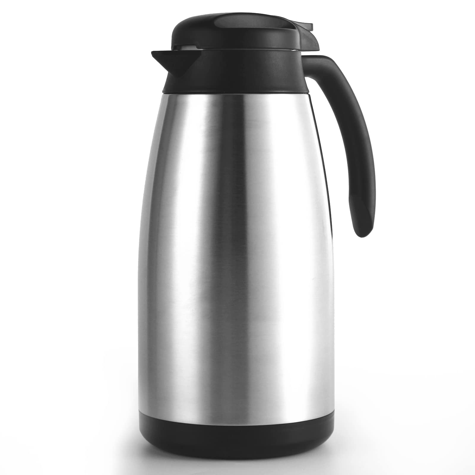 Luvan 2L Thermal Carafe,304 18/10 Stainless Steel Double Walled Vacuum Insulated Coffee Carafe Jugs with Press Button Top Keep BPA Free,for Coffee,Tea,Beverage