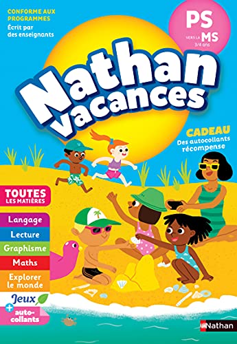 Cahier de Vacances 2026 de la PS vers la MS - Maternelle 3/4 ans