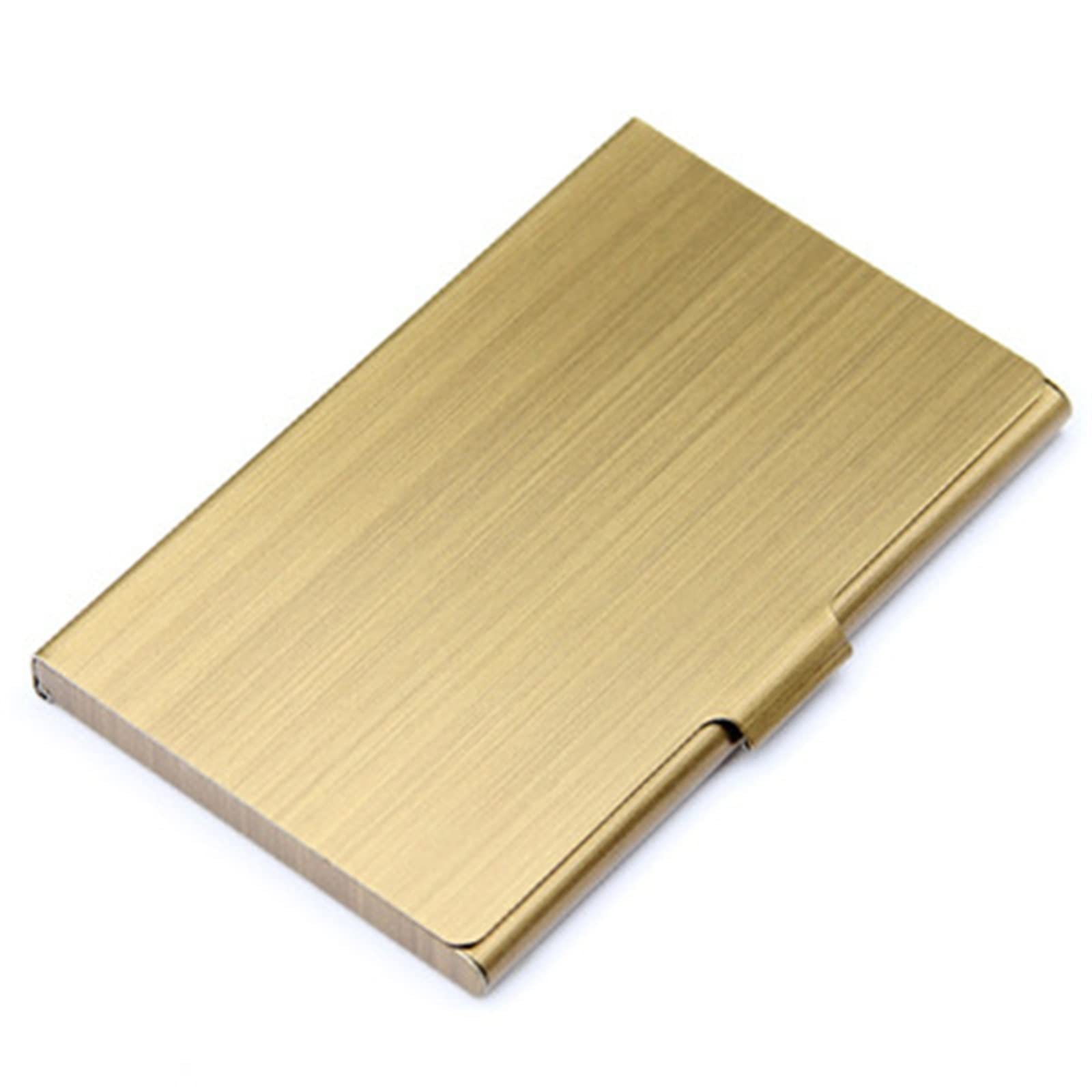 Tarjetero para Hombre Y Mujer Estuche for Tarjetas de Visita de Metal Creativo for Hombres y Mujeres Tarjetero Delgado for Tarjetas de Visita(Gold,1.3cm)