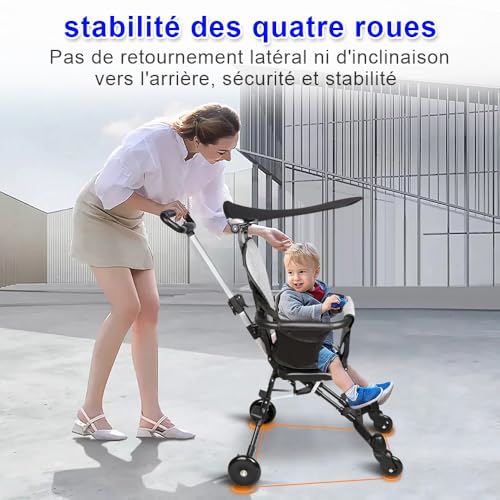 OHMG Buggy, kompakt, 0 – 25 kg, faltbar, verstellbare Rückenlehne, Kinderwagen, kompakt & leicht, Reise-Zubehör, für Neugeborene, Kinder, Baby Stroller