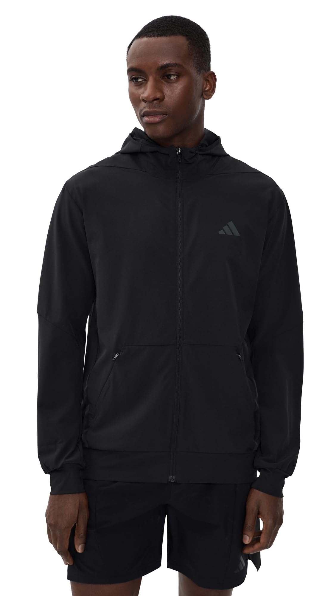 adidas Men's D4T Workout Full-Zip Hoodie Sweatshirt, black, S