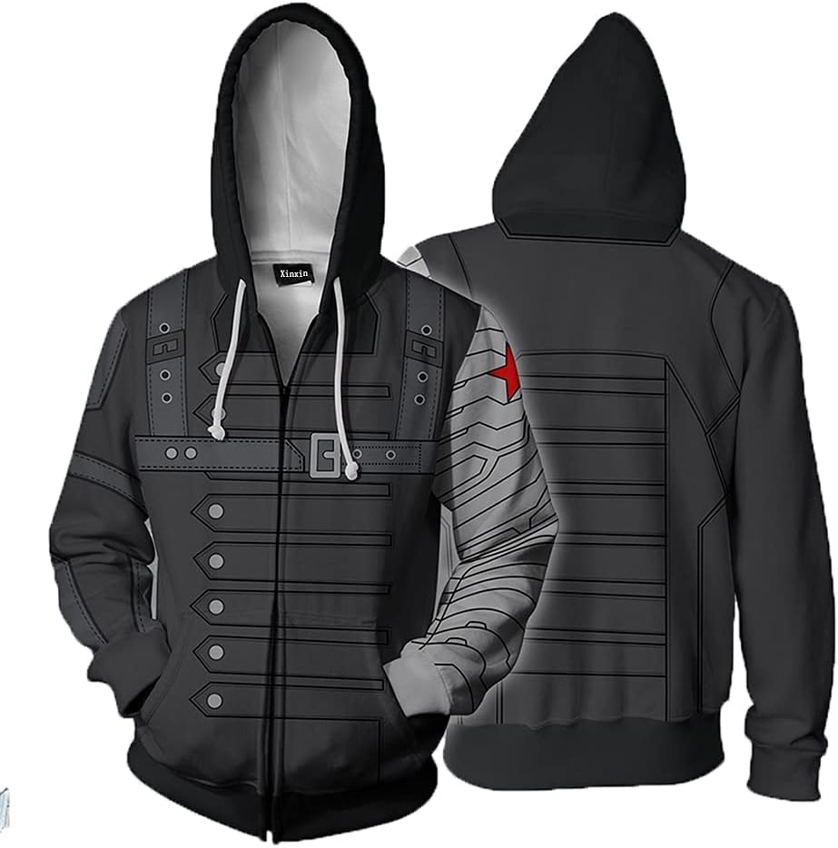 Xinxin Winter Soldiers Anime 3D Cosplay Cardigan Zip Hoodie/Unisex Adult - Image 3