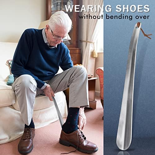 Metal Shoe Horn Long Handle Shoehorn 11.8 inch Long Shoe Horns for