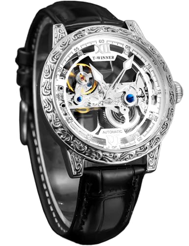 Montre automatique pour homme idée cadeau luxe avec cadran squelette