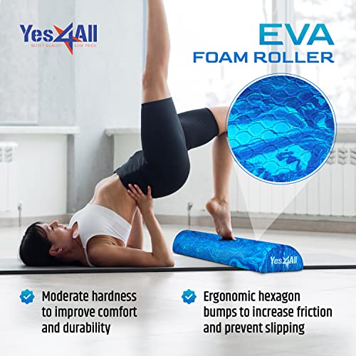 Yes4All Medium-Density EVA Foam Roller for Physical Therapy Half Yoga Back Roller for Muscle Massage, Back Pain Relief - Image 4