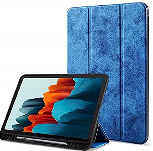 Robustrion Marble Series Trifold Flip Stand Case Cover for Samsung Galaxy Tab S8 Plus / S7 Plus/Samsung Tab S7 FE Cover 12.4 Inch SM-X800/X806/T970/T975/T976/T735 - Navy (B09HM7FZQD) Amazon Price History, Amazon Price Tracker