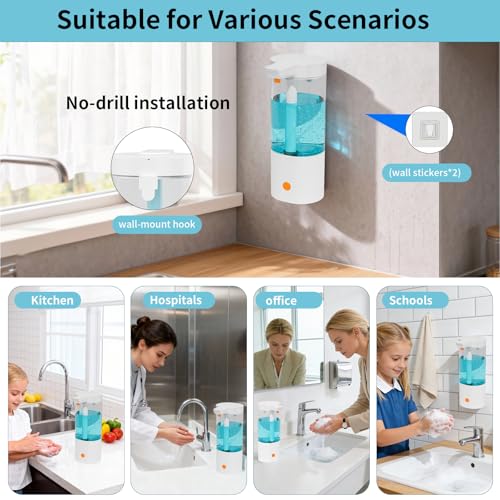 Automatic Liquid Soap Dispenser Touchless 13 5oz 400mL Orange - image 9