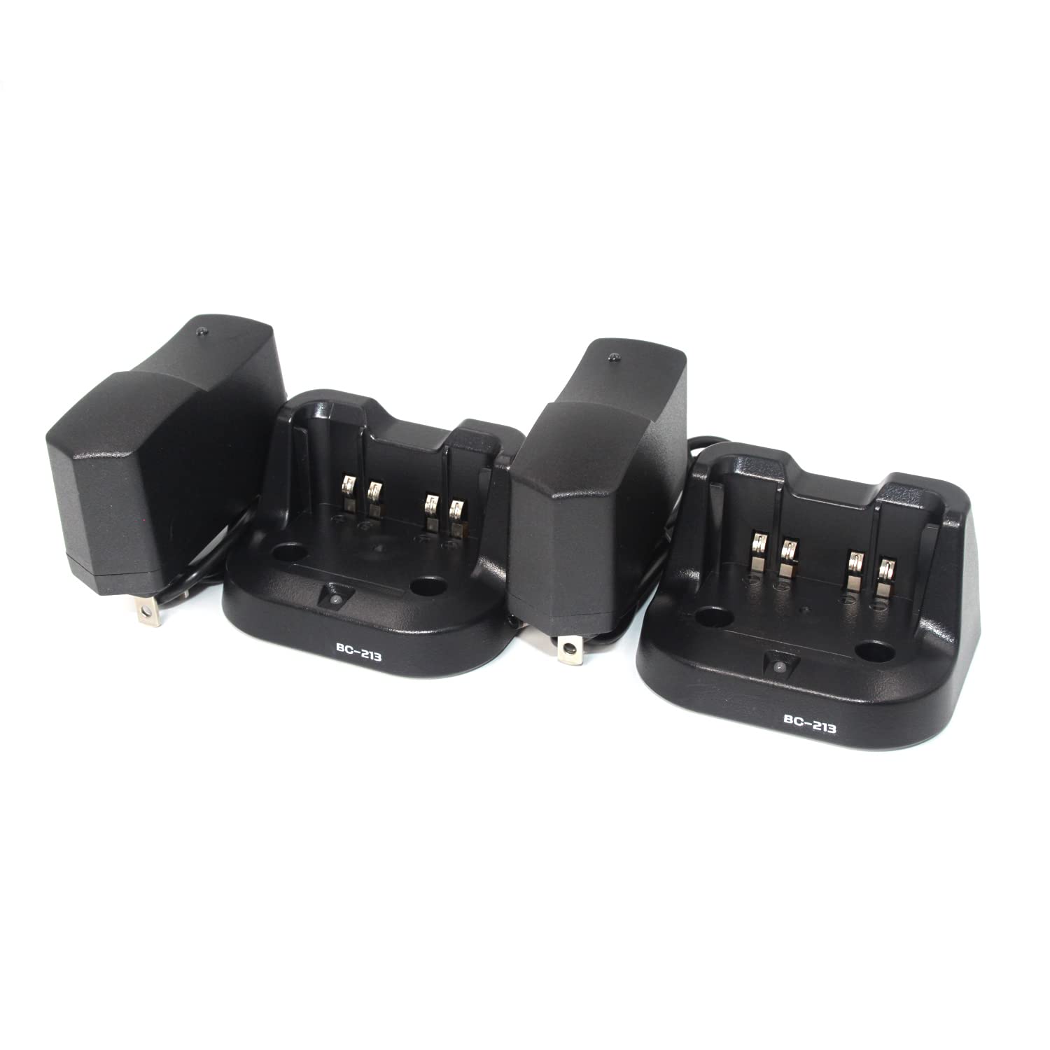 (2-Pack) BC-213 Rapid Desktop Battery Charger Compatible with ICOM F1000 F2000 F1100 F2100D Two-Way Radio