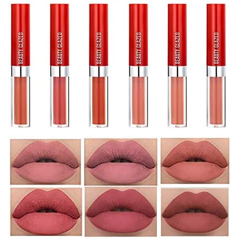 Juego de lápiz labial líquido mate Beauty Glazed, 6 uds. Cover