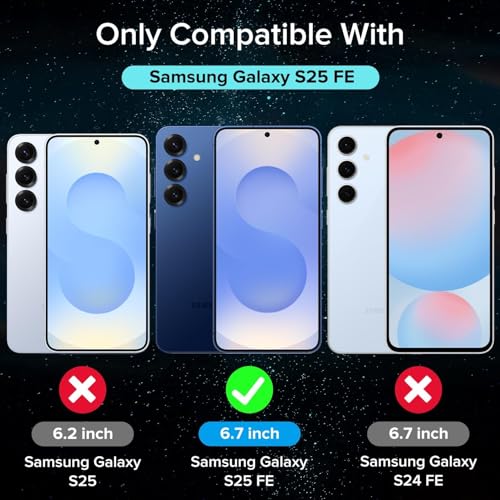 Image of Lustree Back Cover Transparent Case Compatible with Samsung Galaxy S25 FE | Clear + TPU Case with 4 Corner Air Cushion Protection & Camera Protection | Slim& Stylus Cover