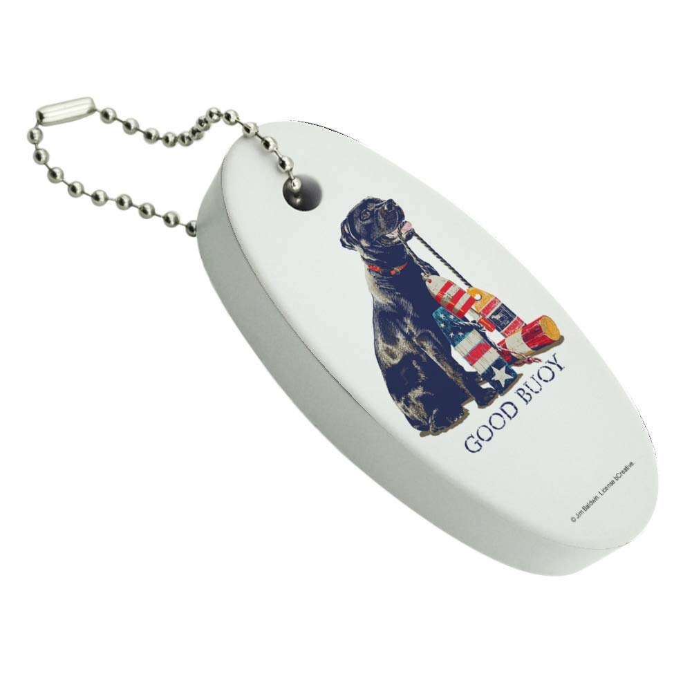 GRAPHICS & MORE Good Buoy Boy Dog Fishing Fish Floating Keychain Oval Foam Fishing Boat Buoy Key Float