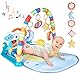WYSWYG Baby Spielbogen, Spielmatte & Gym mit Musik & Lichtern – Pädagogisches Spielzeug für Baby & Kleinkinder 0-3-6-12 Monate Spieldecke - Kick & Play Piano Matte-Blau