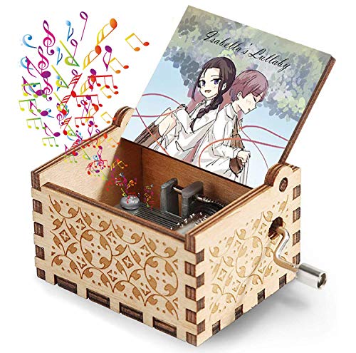 JYPLKCMT The Promised Neverland Gifts for Anime Fans | The Promised Neverland Wooden Hank Crank Music Box | Play Isabella's Lullaby Song JYPLKCMT The Promised Neverland Gifts for Anime Fans | The Promised Neverland Wooden Hank Crank Music Box | Play Isabella's Lullaby Song