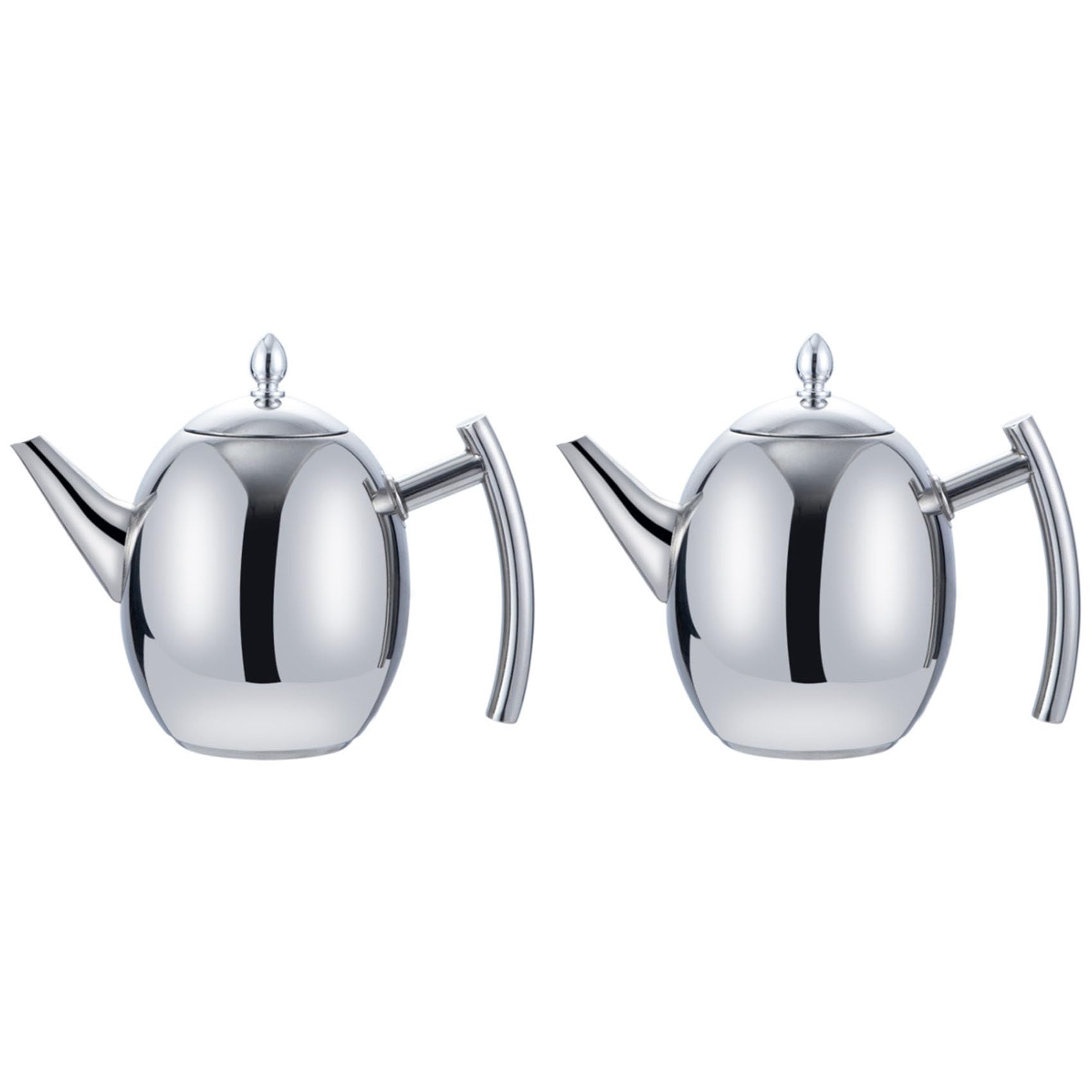 Vjsujehgy 2X 2L Stainless Steel Teapot with Tea Strainer Teapot with Tea Infuser Teaware Sets Tea Kettle Infuser Teapot