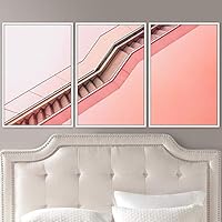 3 Piece Framed Canvas Wall Art Abstract Cool Line Canvas Prints Home Artwork Decoration for Living Room,Bedroom - 16