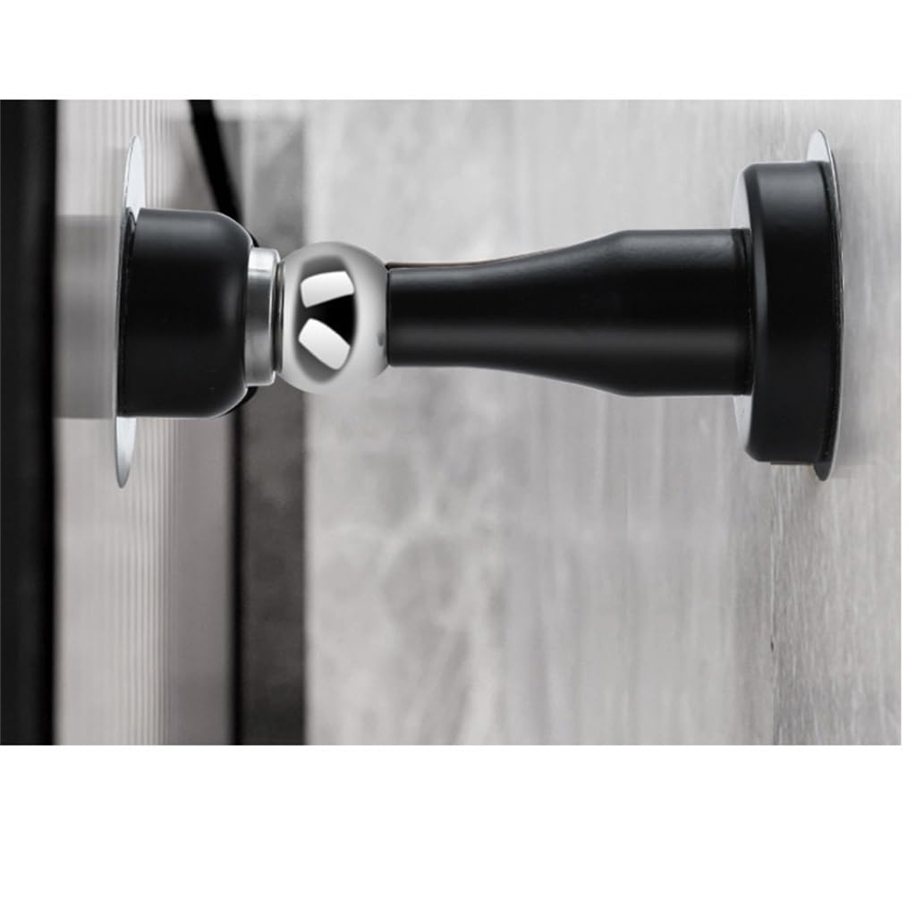 Fermaporta senza fori, blocco del pavimento, collisione della porta del bagno, forte aspirazione magnetica(Schwarz)