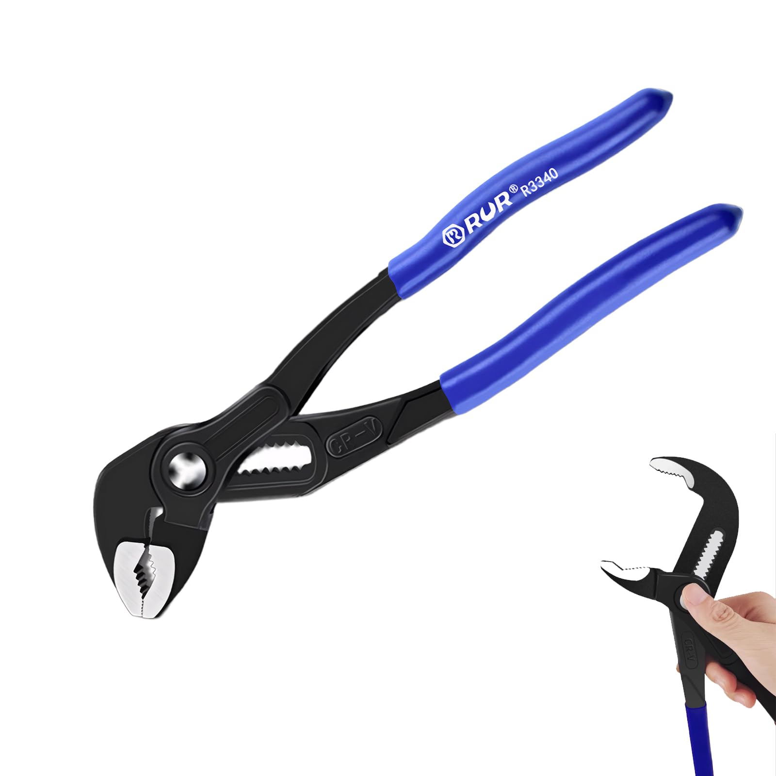 VINSPIRE Water Pump Pliers, 200mm Pliers Wrench, Max Jaw 68mm (Double), 35mm (Single),Quick Multi-Function Adjustable Wrench - Image 2