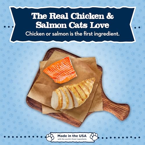 Image of Blue Buffalo Baby Blue Natural Kitten Wet Cat Food Pate Variety Pack, Healthy Growth Formula with DHA, High-Protein & Grain-Free, Chicken and Salmon Recipes, 3-oz Cans (6 Count, 3 of Each)