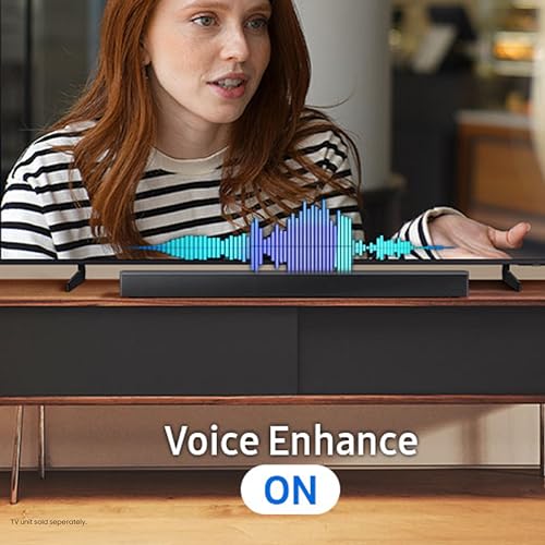 Image of Samsung 300 W 2.1 ch Soundbar with Dolby Audio | DTS Virtual:X | Bass Boost | 3D surround sound | HDMI ARC | Optical In | Bluetooth | USB Music Playback | Wireless Subwoofer (HW-B45EF /XL, Titan Black)