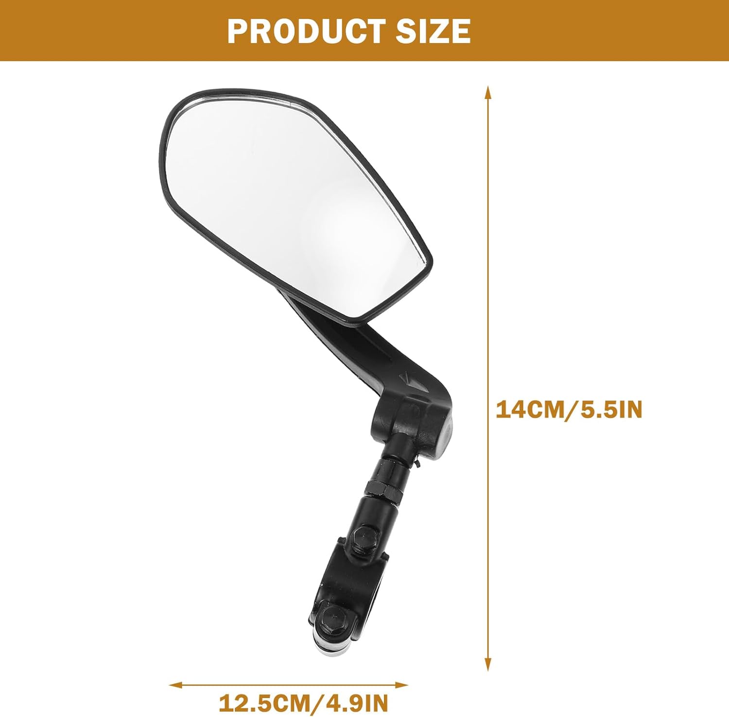 Outanaya Bicycle Rearview Mirrors 1 Pair Rotatable Bike Mirrors with Flexible Hose Adjustable Handlebar Mount for Cycling and Mountain Bikes Safety Accessories