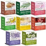 DBEAUTYM 8 Pack Shampoo Bar Gift Set,Natural Soap, Solid Dry Damaged Hair With Plant Essence Oil Helps Stop Loss and Promotes Healthy Growth, Travel Size Bulk Set