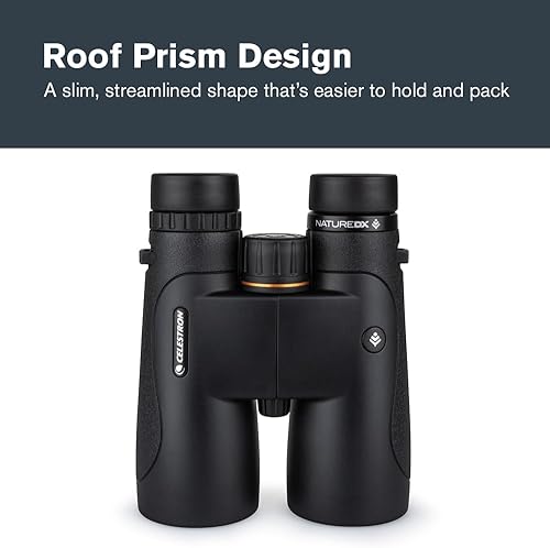 Miniatura 7 de Celestron Binoculares Nature DX de 12 x 50 pulgadas, binoculares para exteriores y observación de aves, totalmente multicapa con prismas BaK-4,