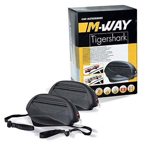 X-One/X.One Skiträger Snowboard Auto Adam magnetisch TIGERSHARK zugelassen M-Way mit Diebstahlsicherung x 3 Paar Ski oder 2 Snowboards für Dach