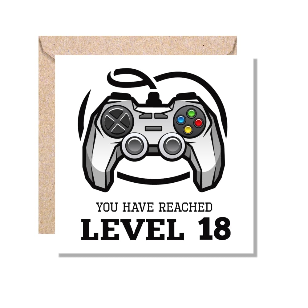 MUGGZ 18th Birthday Gift - Card - Gamer Level 18 - Giftset - Made in The UK โ image 1