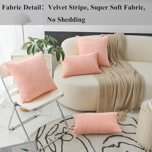 image for Home Brilliant Pink Pillow Covers 18x18 Set of 2 Decorative Throw Pill