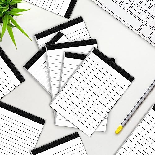 Image of 8 Pack Note Pads 4x6 Inch Paper of White Small Notepads for Work Study Lined Memo Pads Mini Pocket Notepad 4'' x 6'' Narrow Ruled Small Notebook Pads of Paper Refills for Office School Home Supplies