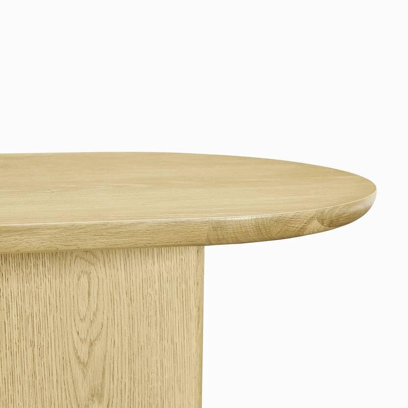 Image of Mango Wood Coffee Table with 4 Stools for Home | Oval Centre Table with Four Seating Stools | Space Saving Patio Tables with 4 Upholstered Puffy Ottoman for (Natural Teak)