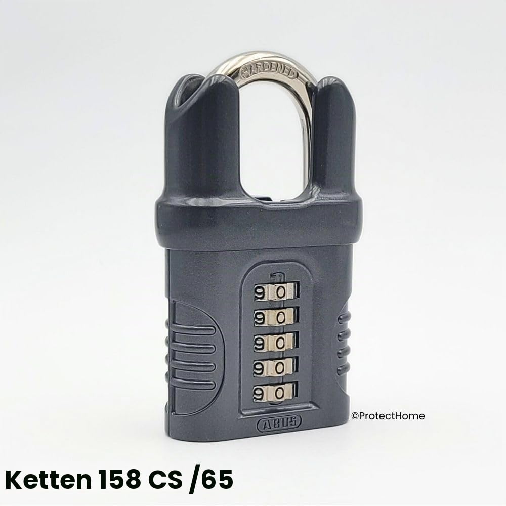 ABU15865CS Kombinations-Vorhängeschloss 158CS/65 mit geschlossenem Bügel, 65 mm (5 Ziffern)