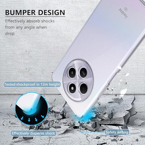 Image of REALCASE Silicone Redmi A4 5G Back Cover Scratch Resistant Protective Crystal Clear Transparent Back Cover for Redmi A4 5G / Poco C75 5G / Redmi 14C 5G / Poco M7 5G