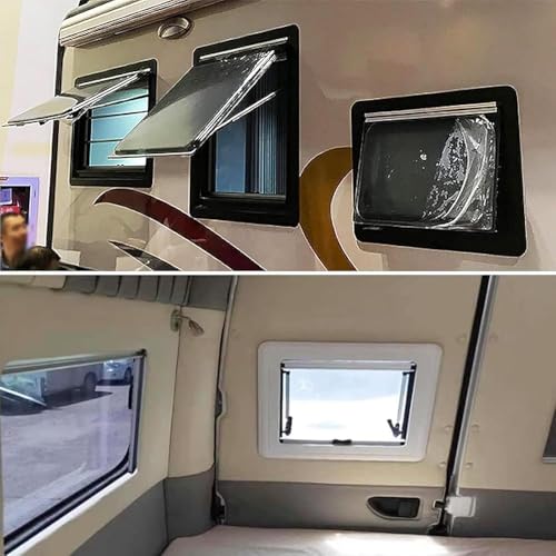 Fenêtre inclinable pour camping-car et caravane - Fenêtre coulissante teintée à charnière - Parfait pour camionnettes et camping-cars